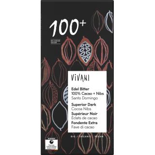 Edel Bitter 100% Cacao + Nibs  80g