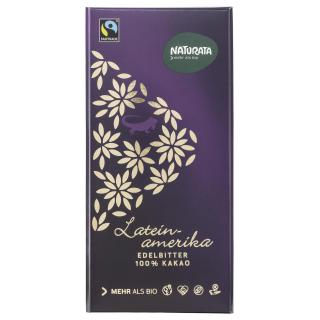 Edelbitter Schokolade Lateinamerika, 100%  80g