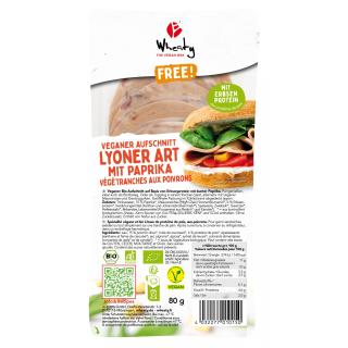 Veganer Aufschnitt Lyoner Art mit Paprika  80g
