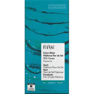 Feine Bitter Mallorca Flor de Sal 75% Panama  80g