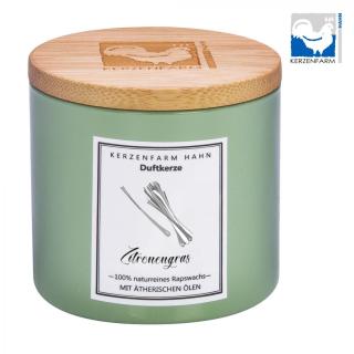 Rapswachs Duftkerze Zitronengras im Trendglas