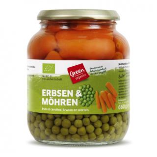 GREEN Erbsen mit Möhren  660g ATG 425g